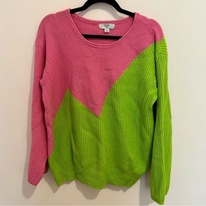 Victor Glemaud for Target Pink and Green Sweater (XL)